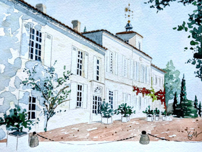 Introduction to Watercolour Painting paired with Non-Alcoholic Bordeaux Wine Tasting at Maison Charmeilles Le Comptoire (Libourne, France)