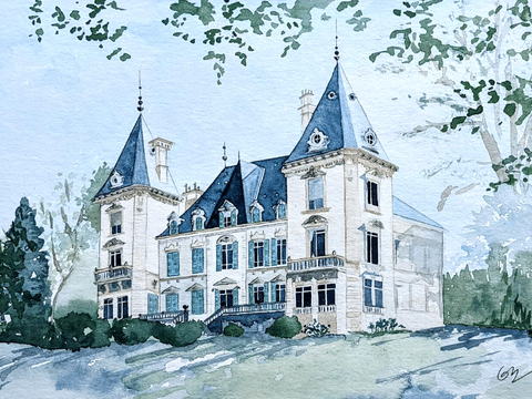 Introduction To Watercolour Painting Paired With Non-Alcoholic Bordeaux Wine Tasting At Maison Charmeilles Le Comptoire (Libourne, France)