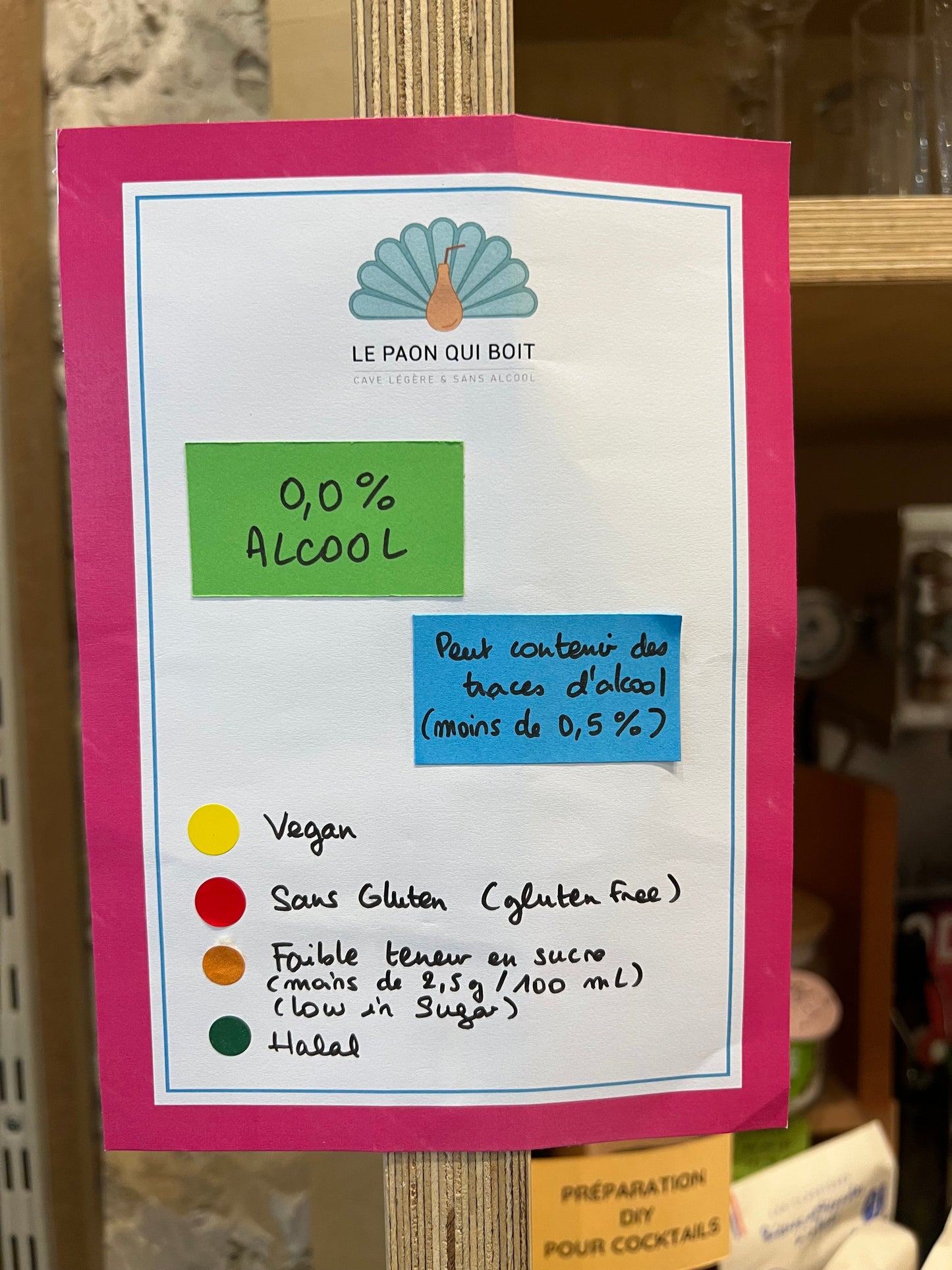 Non-Alcoholic Discovery Workshop at Le Paon Qui Boit (Paris, France)