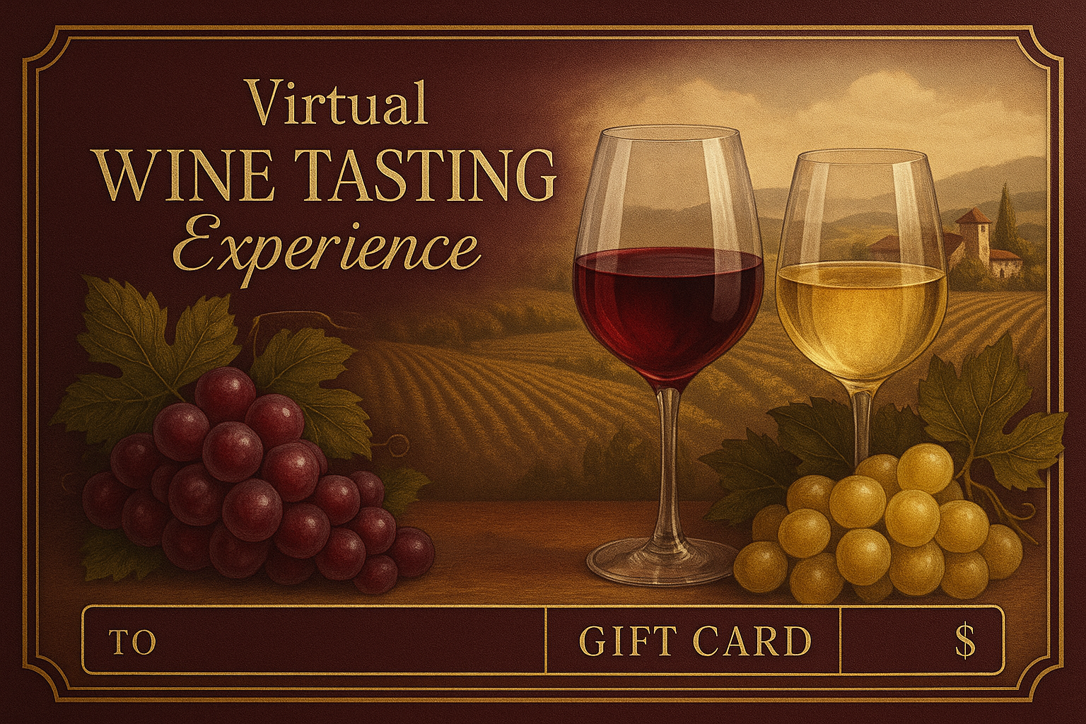 gift card for virtual wine tastings